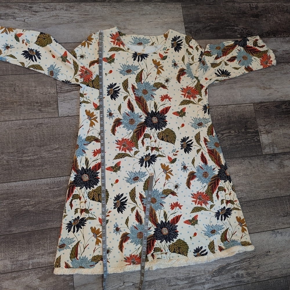 Spartina Floral Print Dress with 3/4 Sleeves Sz. Xl - Picture 8 of 10
